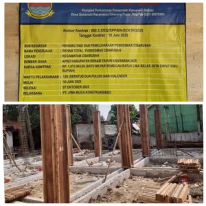 Puskesmas Cibarusah Direhabilitasi Total, Proyek Disorot Karena Minim Progres dan Keterbukaan