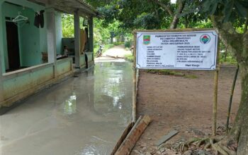 Pemdes Wibawamulya Realisasikan Dana Desa Untuk Pembangunan Jalan Lingkungan Rabat Beton di Kp. Tegal Panjang
