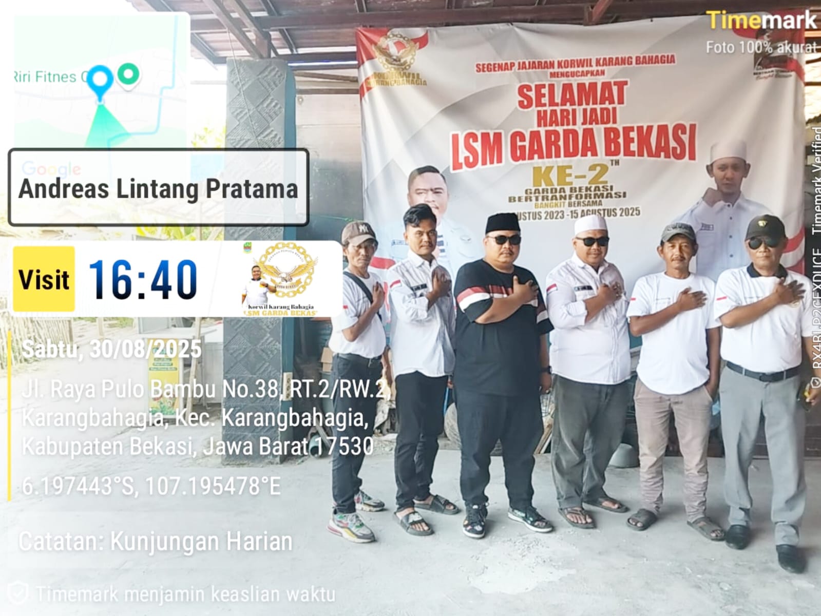 LSM Garda Bekasi Bersama Jajaran Korwil Karang Bahagia Berbagi Kebahagiaan Menyantuni Anak Yatim dan Dhuafa