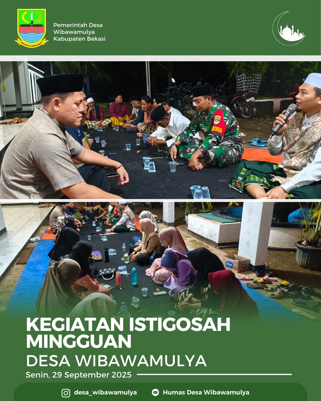 Pemdes Wibawamulya Gelar Kegiatan Rutin Istigosah Mingguan