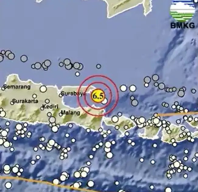 Gempa Bumi Berkekuatan Magnitudo 6,5 Guncang Sumenep – Jawa Timur