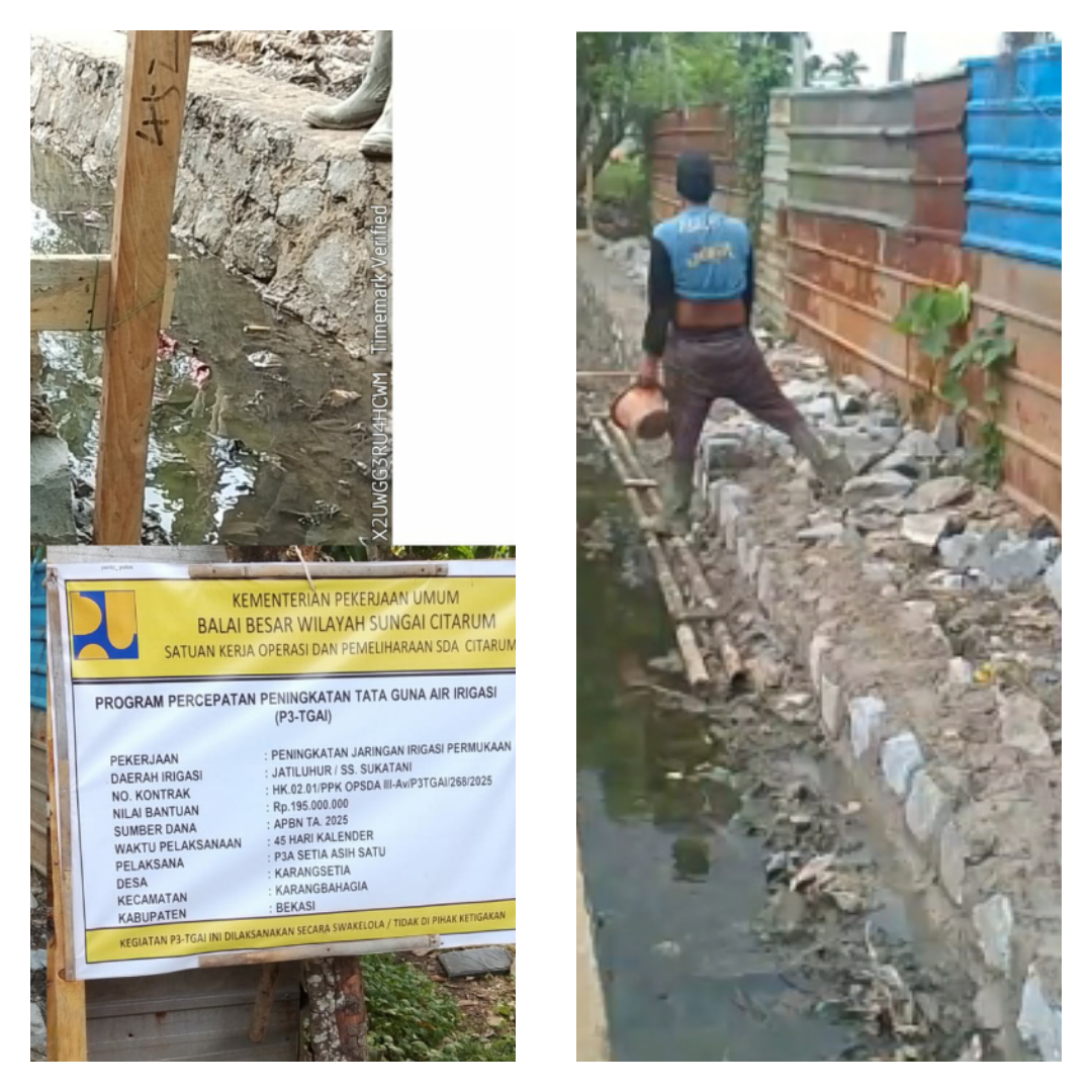 Pekerjaan Kelompok P3A Setia Asih Satu Diduga Tidak Sesuai Spesifikasi dan Tidak Melibatkan Petani