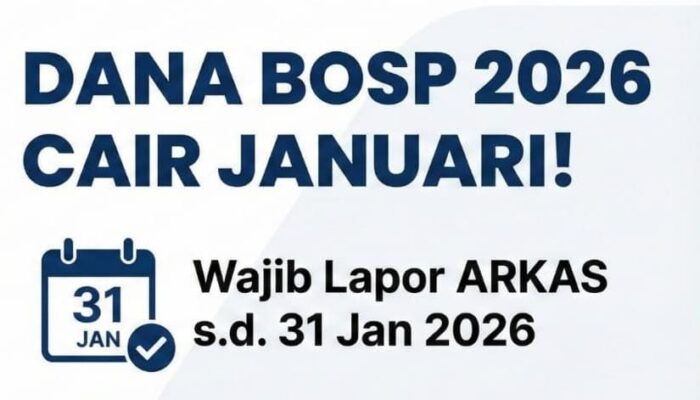 Dana BOS Tahap I 2026 Cair Mulai Januari: Telat Lapor, Anggaran Bisa Dipotong 2% Hingga 4%