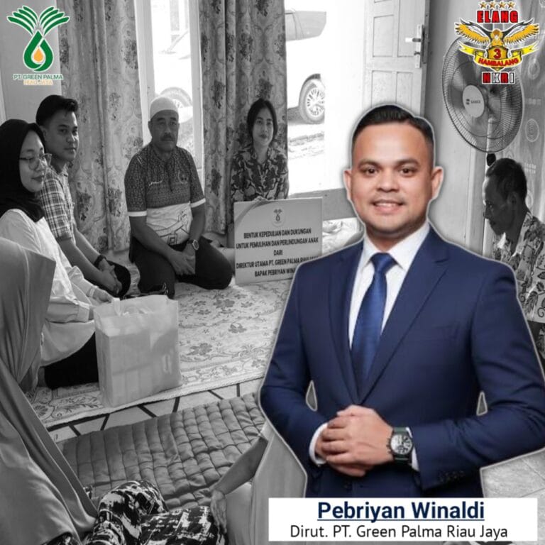 Dirut PT Green Palma Riau Silaturahmi dan Serahkan Bantuan Kepada Korban Pelecehan Terhadap Anak di Kec. Pasir Penyu