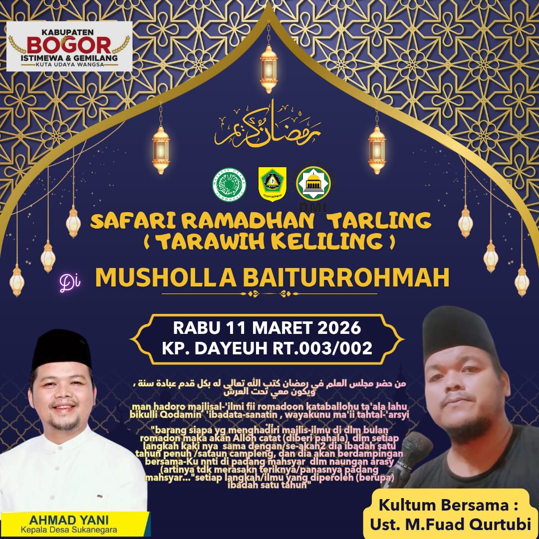 Memperkuat Tali Silaturahmi, Pemdes Sukanegara Gelar Kegiatan Safari Ramadhan Tarawih Keliling ke Musholla Baiturrohmah