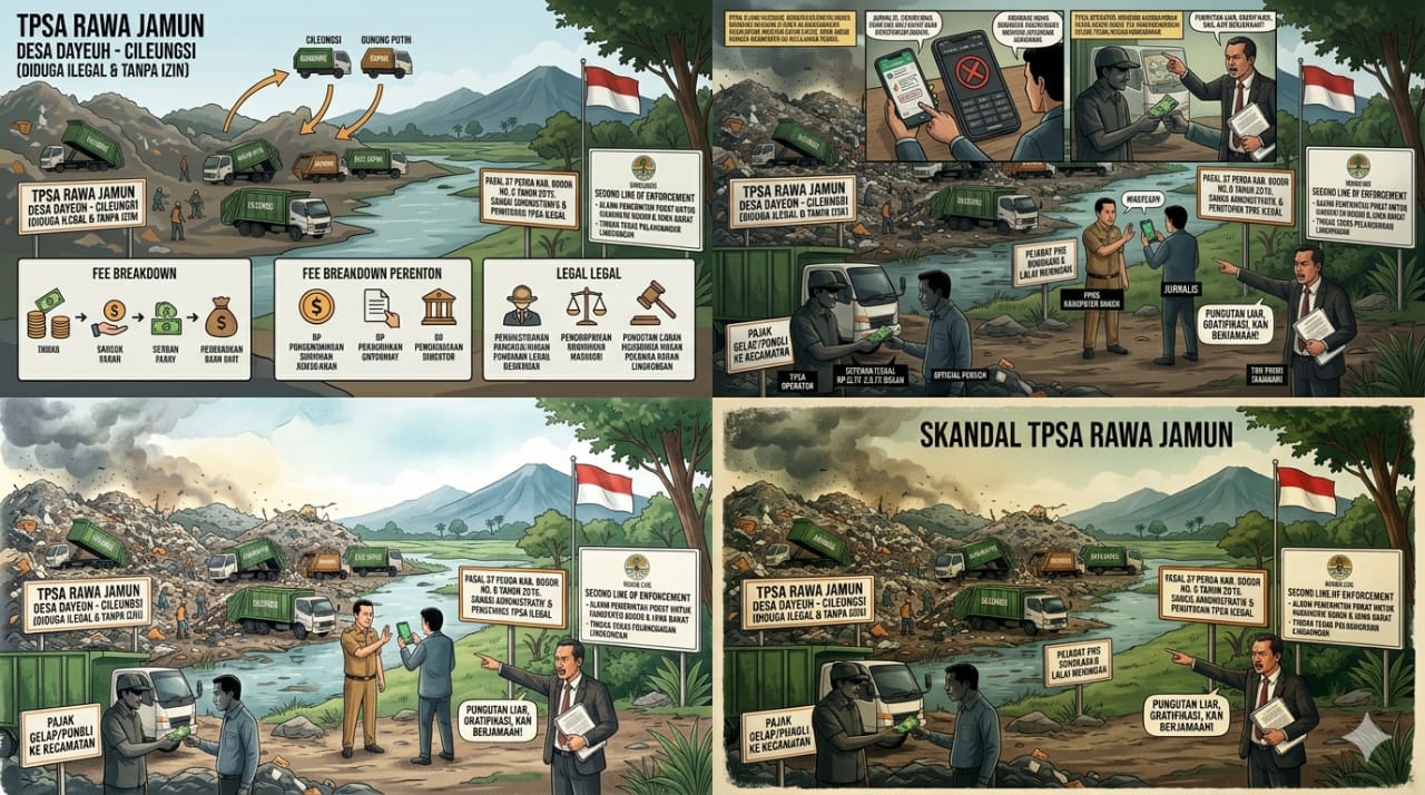 TPSA di Rawa Jamun, Desa Dayeuh, Cileungsi Diduga Kangkangi Perda Kabupaten Bogor