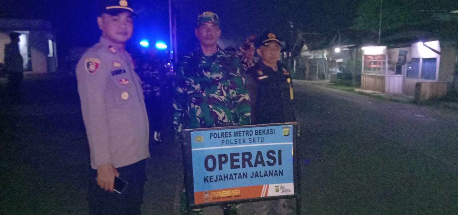 Antisipasi 3C dan Premanisme, Polsek Setu Gelar OKJ Tengah Malam