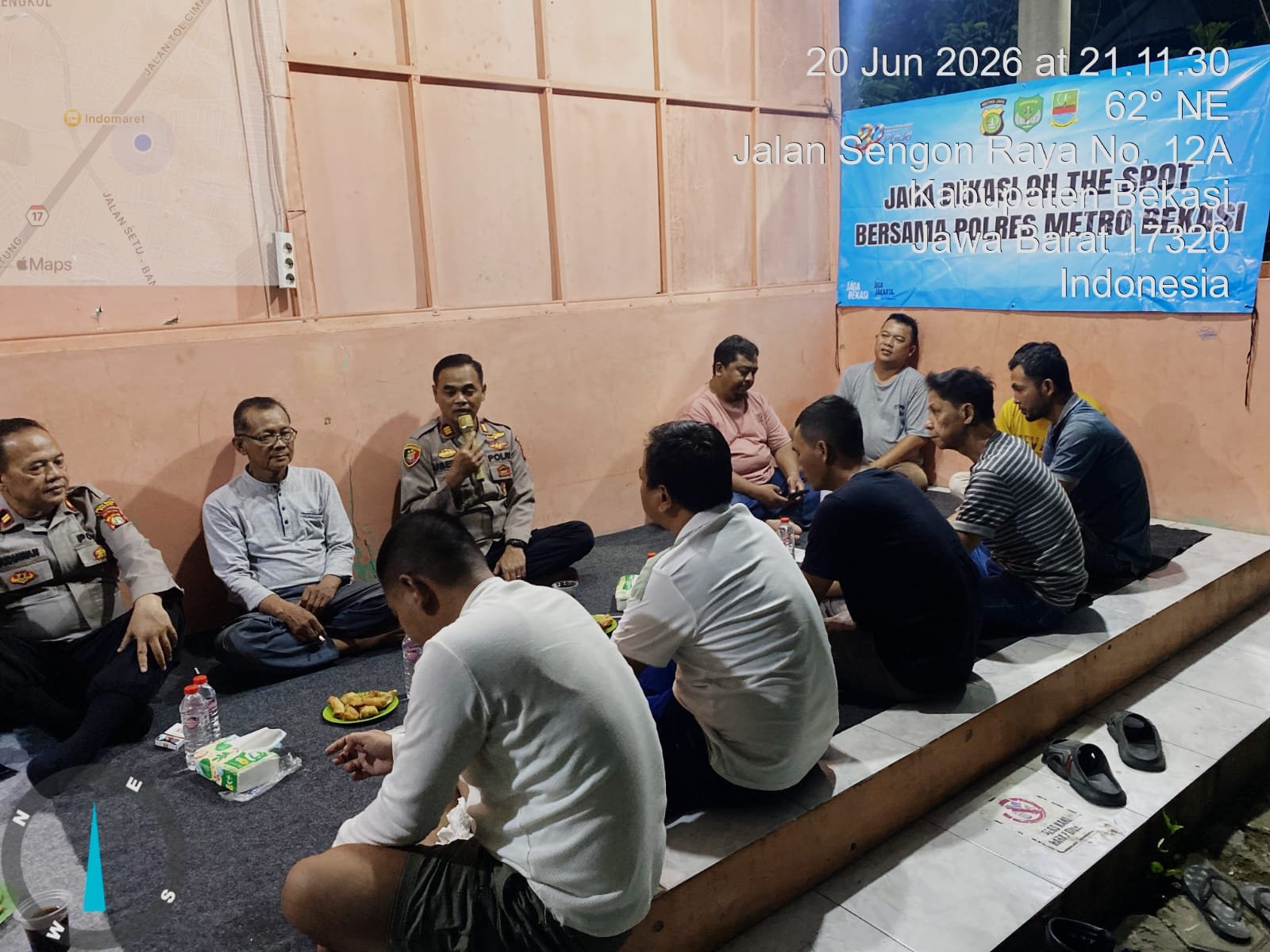 Melalui Jaga Bekasi On The Spot, Polsek Setu Sosialisasikan Layanan Darurat 110