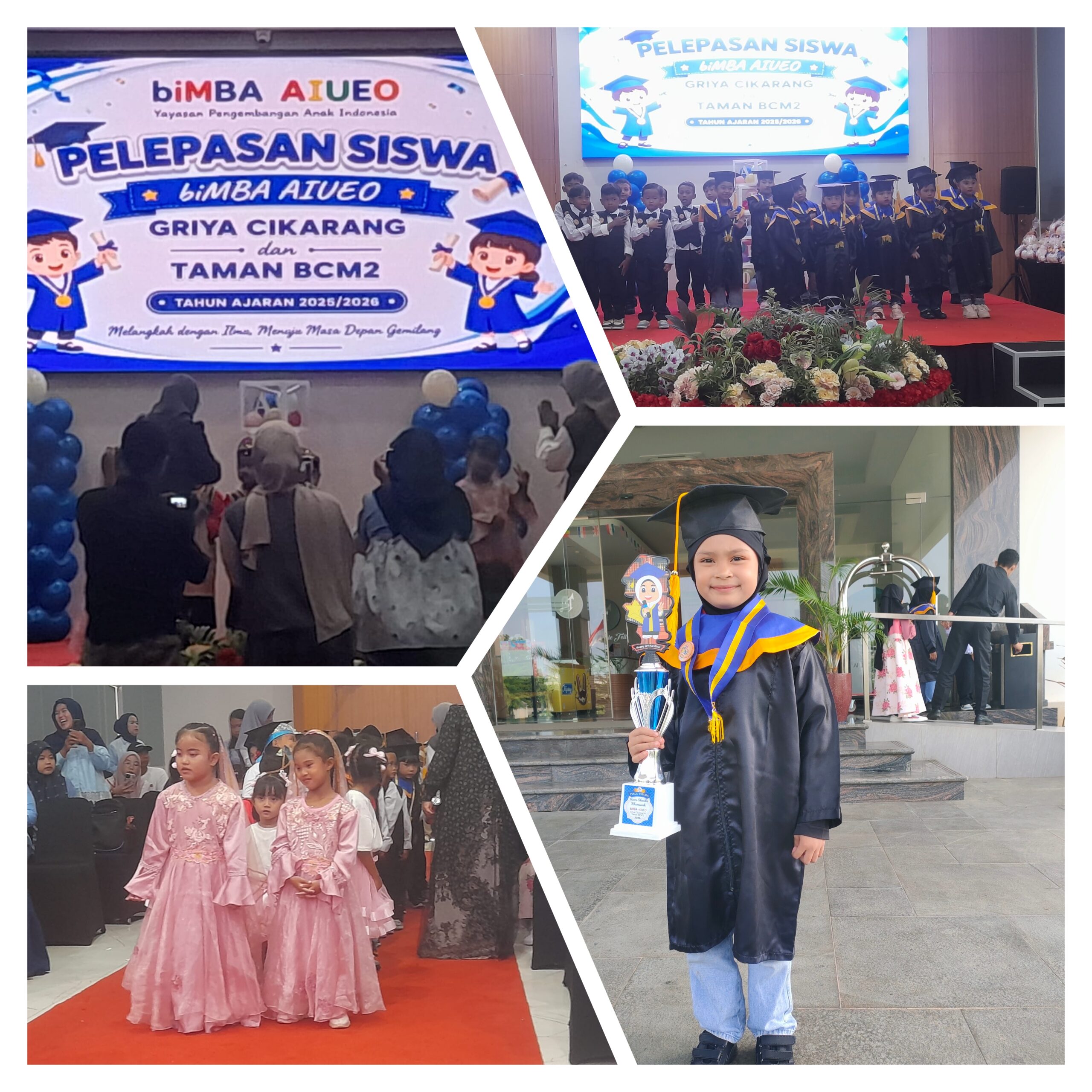Penuh Keceriaan, biMBA AIUEO Griya Cikarang dan Taman BCM 2 Sukses Gelar Pelepasan Siswa TA 2025/2026